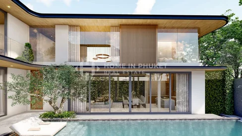 Splendides villas modernes avec piscine sur la route principale