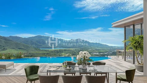 Villas à flanc de colline avec vues panoramiques