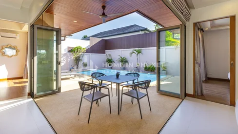 Villa thaïlandaise et balinaise de 2 chambres avec piscine au sel