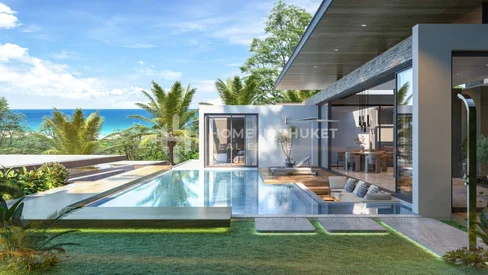 Villas luxueuses à flanc de colline avec vue sur mer