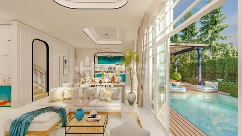 Villas de luxe à trois chambres de style colonial