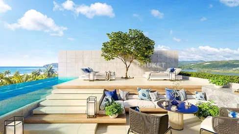 Maisons de ville en bord de mer avec piscine privée sur le toit