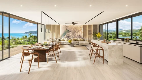 Maisons de ville en bord de mer avec piscine privée sur le toit