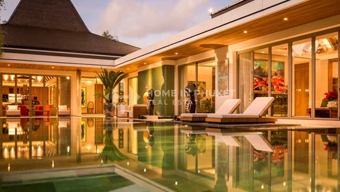 Charmantes et luxueuses villas avec piscine de style asiatique à Layan