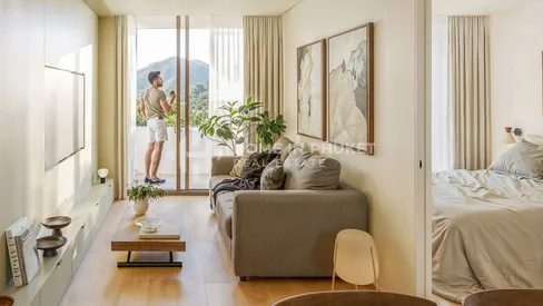 Апартаменты с 2 спальнями и выходом к бассейну в Лаяне