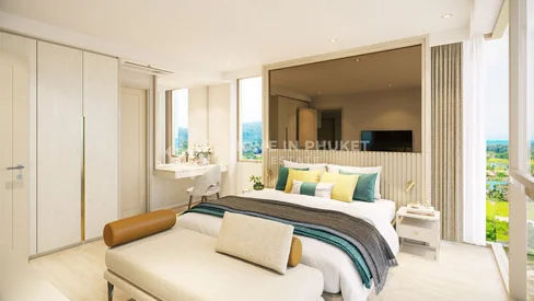 คอนโด 2 ห้องนอนพร้อมวิวสวนในลากูน่า