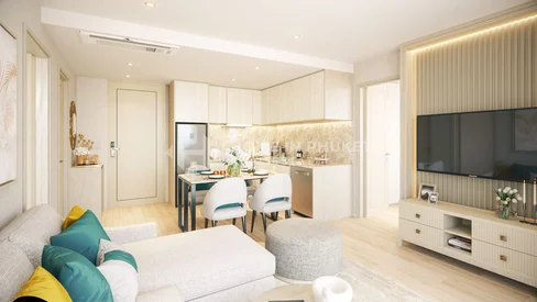 คอนโด 2 ห้องนอนพร้อมวิวสวนในลากูน่า