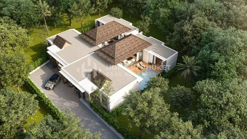 Villa tropicale avec piscine de 3 chambres à Thep Krasatti