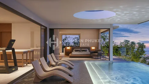 Villas de luxe sur colline surplombant la baie d'Ao Makham