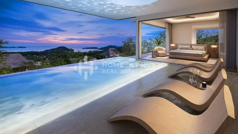 Villas de luxe sur colline surplombant la baie d'Ao Makham