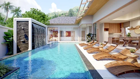 Villa avec piscine de 2 chambres à Nai Yang