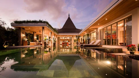 Villa de luxe de style asiatique avec piscine et 4 chambres
