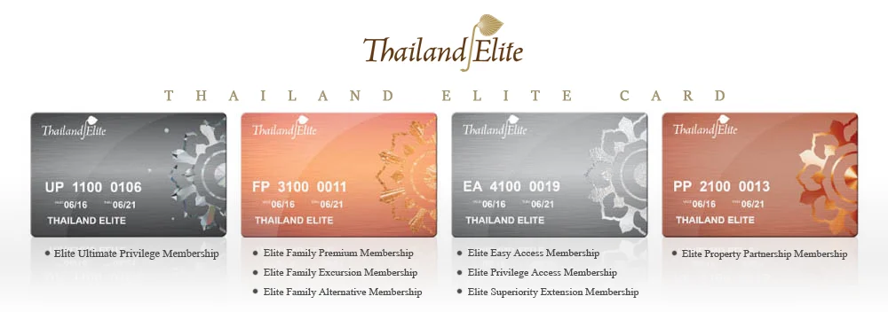 Different types of Thailand Elite Visas