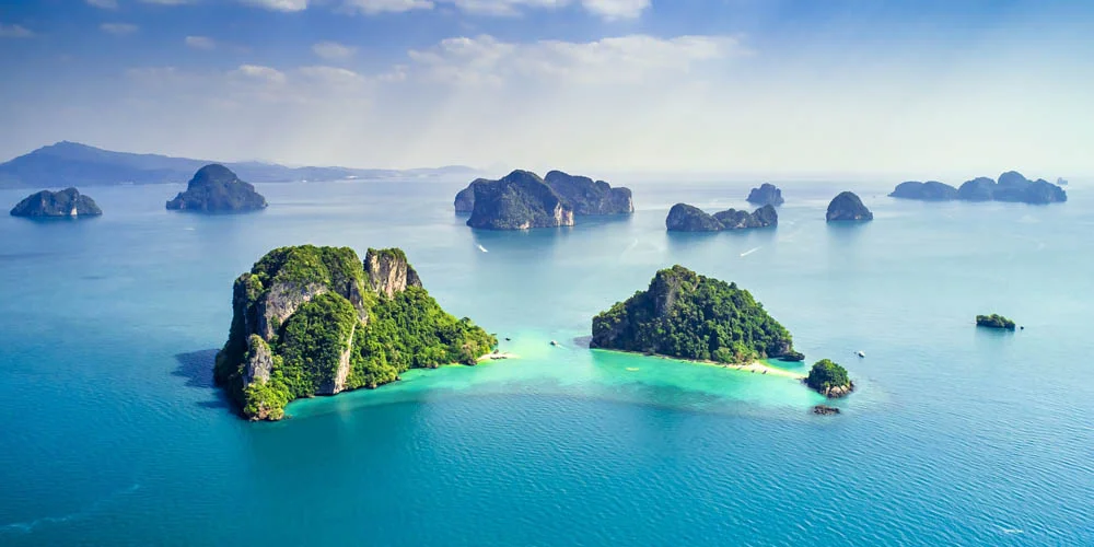 Beautiful islands in Phang Nga Bay