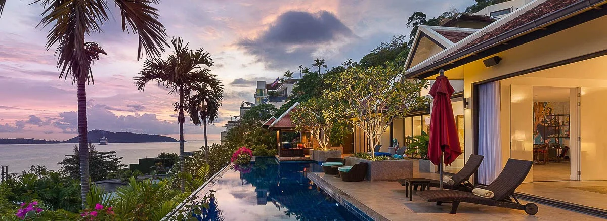 Sea view private pool villa with infinity-edge pool