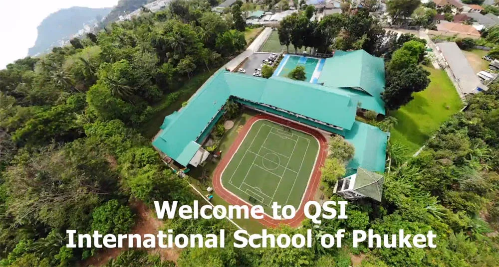 Aerial view of QSI's sports field