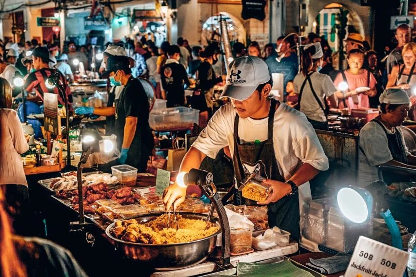 Walking street weekend market on Thalang Road